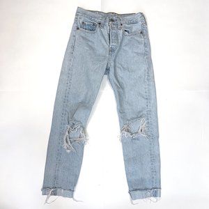 Levi's Ripped Wedgie Fit High Straight Jeans 24